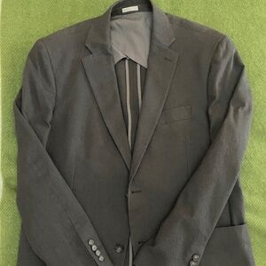 Nordstrom Rack Trim Fit 100% Cotton Gray Blazer